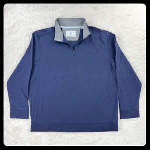 Southern Tide The Skipjack 1/4‎ Zip Pullover Men's XXL Blue Performance Stretch